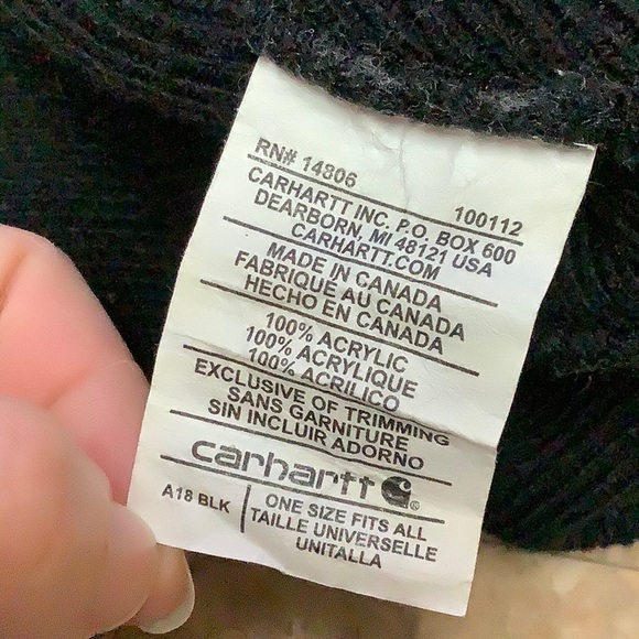 🔴 Black Carhartt knit beanie hat - Picture 4 of 5